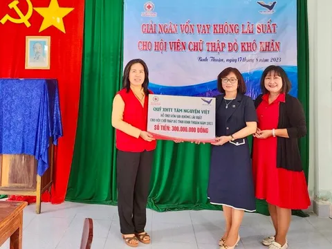 Bình Thuận: Giải ngân vốn vay không lãi suất cho 30 hội viên Chữ thập đỏ nghèo