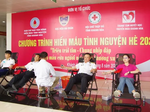Học viện Hải quân: Hơn 700 người tham gia hiến máu tình nguyện