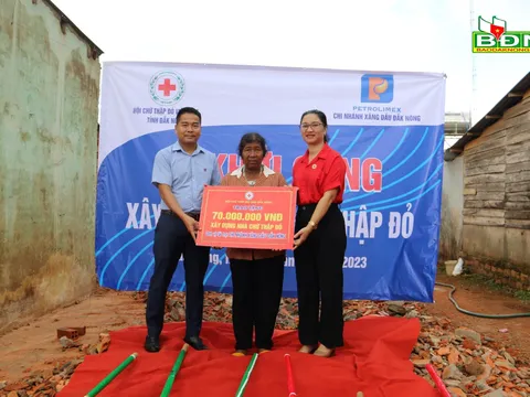 Đắk Nông: Khởi công xây dựng Nhà Chữ thập đỏ cho hộ nghèo ở xã Đắk Nia