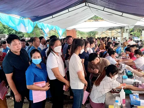 Bắc Giang: Hội chữ thập đỏ huyện Sơn Động tổ chức hiến máu tình nguyện đợt 2 năm 2023