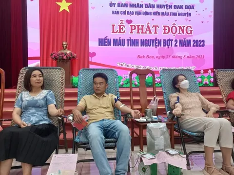 Gia Lai: Đak Đoa tiếp nhận được 695 đơn vị máu tình nguyện