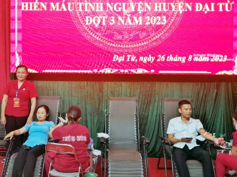 Thái Nguyên: Tiếp nhận gần 370 đơn vị máu hiến tại huyện Đại Từ