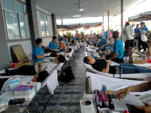 Long An: Tiếp nhận 300 đơn vị máu tại trong ngày hội hiến máu tình nguyện