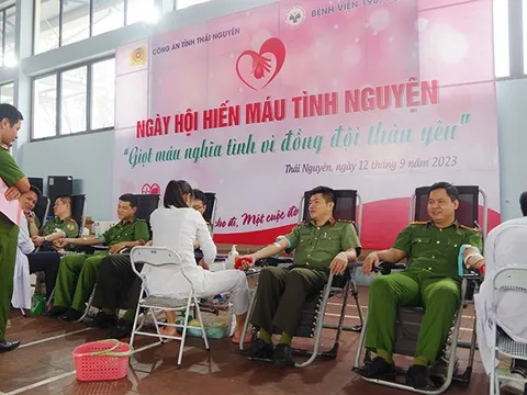 Hơn 600 Cán bộ chiến sĩ Công an Thái Nguyên tham gia hiến máu tình nguyện