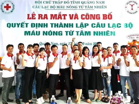 Hội Chữ thập đỏ Quảng Nam ra mắt Câu lạc bộ Máu nóng Từ Tâm Nhiên