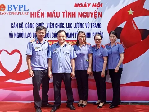Công chức VKSND tỉnh Bình Phước tham gia hiến máu tình nguyện