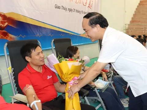 Nam Định: Tiếp nhận 763 đơn vị máu an toàn tại Ngày hội hiến máu tình nguyện huyện Giao Thuỷ