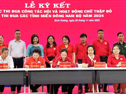 Cụm thi đua Hội Chữ thập đỏ các tỉnh Đông Nam bộ: Năm 2023 trị giá hoạt động nhân đạo xã hội đạt hơn 559 tỷ đồng