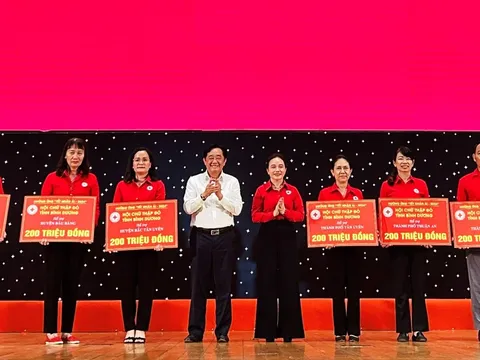Hội Chữ thập đỏ tỉnh Bình Dương: Tiếp nhận hơn 40 tỷ đồng ủng hộ các hoạt động nhân đạo