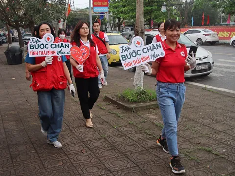 Hội Chữ thập đỏ tỉnh Thái Bình phát động chiến dịch “Triệu bước chân nhân ái
