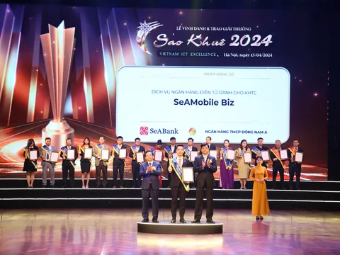 Ứng dụng ngân hàng số cho doanh nghiệp - SeAMobile Biz của SeABank được vinh danh tại giải thưởng Sao Khuê