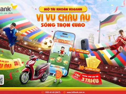 Thử tài phá lưới trên app HDBank, nắm cơ hội đến châu Âu sống trọn mùa Euro 2024