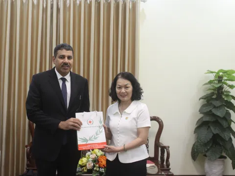 Trung ương Hội Chữ thập đỏ Việt Nam tiếp đoàn Đại sứ quán Vương quốc Oman tại Việt Nam 
