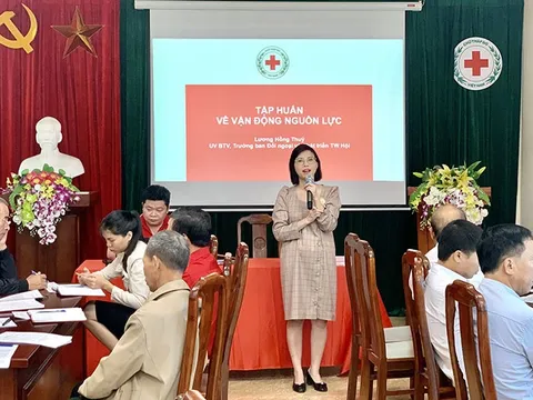 Thái Nguyên: Tổ chức lớp tập huấn kỹ năng vận động xây dựng nguồn lực Chữ thập đỏ năm 2022