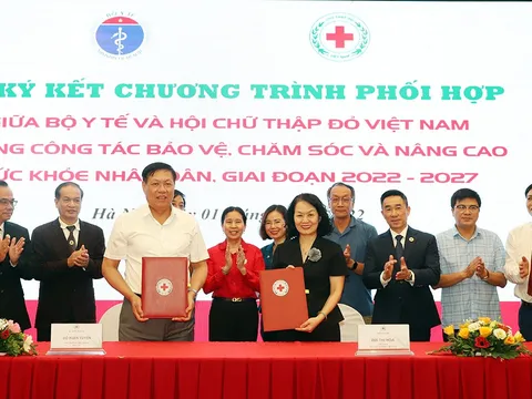 Hội Chữ thập đỏ Việt Nam và Bộ Y tế ký kết chương trình hợp tác giai đoạn 2022-2027