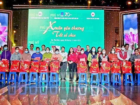 Trao 880 phần quà “Tết Nhân ái” tới những hoàn cảnh khó khăn trên địa bàn TP.Hồ Chí Minh