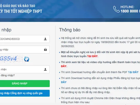 Hôm nay (18/9), Bộ GD&ĐT mở hệ thống để thí sinh xác nhận nhập học trực tuyến