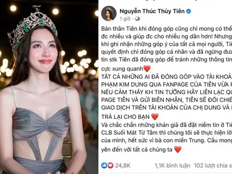 Hoa hậu Thùy Tiên lên tiếng sau khi gây tranh cãi về việc kêu gọi từ thiện