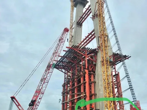 Sập sàn công trình cầu Mỹ Thuận 2, một công nhân mất tích