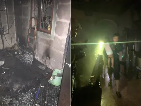 Cứu thành công 4 người mắc kẹt trong căn nhà rực lửa lúc rạng sáng