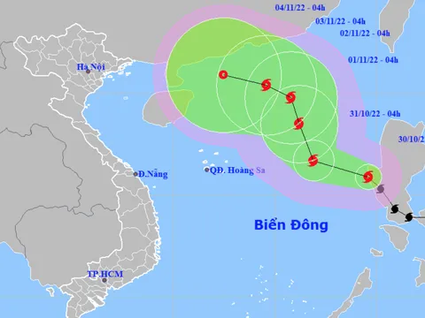 Bão số 7 đi vào Biển Đông, sức gió giật cấp 12