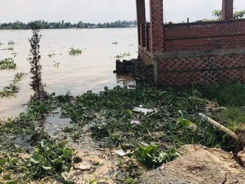 Khẩn trương khắc phục sạt lở ”hàm ếch” tại cồn Phú Đa, Bến Tre