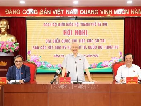 Tổng Bí thư tiếp xúc cử tri Hà Nội sau kỳ họp thứ 4, Quốc hội khóa XV