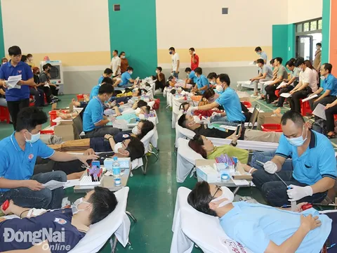Đồng Nai: Thực hiện 20 đợt tiếp nhận hiến máu lưu động trong tháng 3