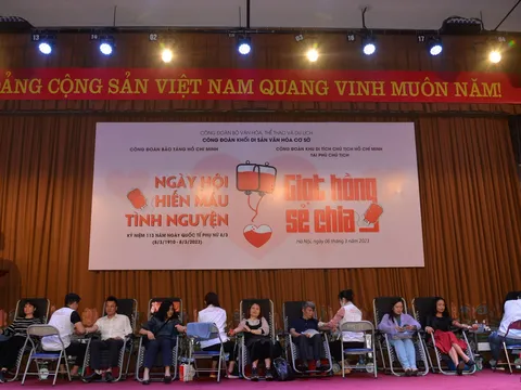 Công đoàn Bộ VHTTDL: Ngày hội hiến máu "Giọt hồng sẻ chia "