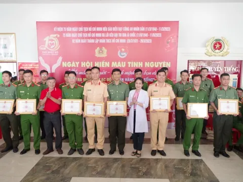 Hơn 150 cán bộ - chiến sĩ Công an tỉnh Ninh Thuận hiến máu tình nguyện