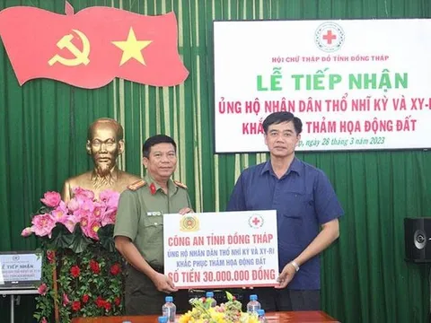 Đồng Tháp: Hơn 654 triệu đồng ủng hộ Thổ Nhĩ Kỳ và Xy-ri khắc phục thảm họa động đất
