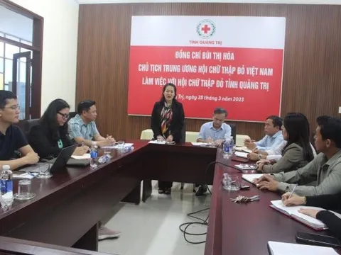 Chủ tịch Trung ương Hội Chữ thập đỏ Việt Nam thăm và làm việc tại Quảng Trị