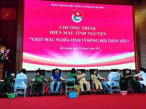 Công an Hải Dương với chương trình 'Giọt máu nghĩa tình vì đồng đội thân yêu'