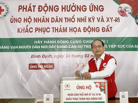 Bình Định: Chuyển 100 triệu đồng ủng hộ nhân dân Thổ Nhĩ Kỳ và Ry-ri