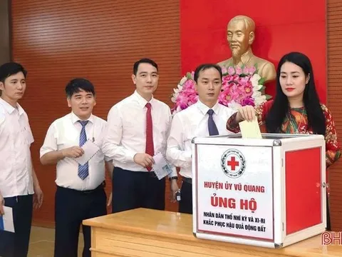 Hà Tĩnh: Huyện Vũ Quang quyên góp gần 100 triệu đồng ủng hộ người dân Thổ Nhĩ Kỳ và Syria khắc phục hậu quả động đất