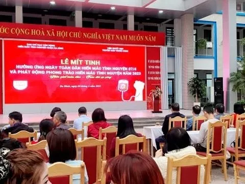 Ngày hội hiến máu tình nguyện khối công chức, viên chức quận Ba Đình (Hà Nội)