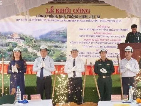 Chi 6,5 tỷ xây nhà tưởng niệm các liệt sĩ hy sinh khi cứu hộ tại thủy điện Rào Trăng 3