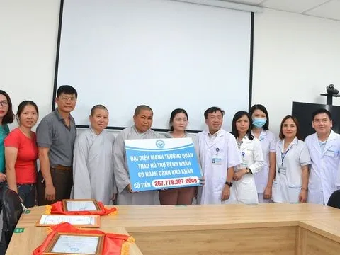 Bệnh viện Vũng Tàu: Trao hơn 267 triệu đồng cho một bệnh nhân từ nguồn vận động