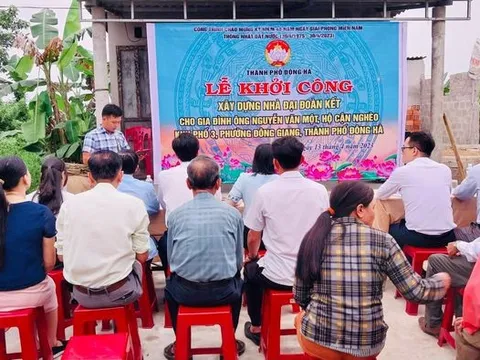 Quảng Trị: Một hộ cận nghèo được xây nhà Đại đoàn kết trong dịp thống nhất đất nước