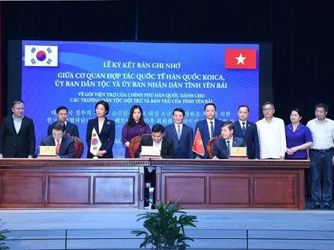 Hàn Quốc viện trợ không hoàn lại 500.000 USD cho học sinh dân tộc thiểu số ở Yên Bái