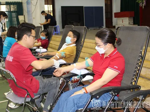 TP. Sông Công, Thái Nguyên: Trên 600 người tham gia hiến máu tình nguyện