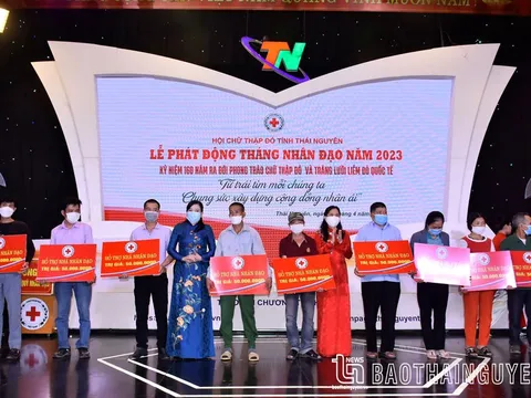 Thái Nguyên: Tiếp nhận 4,4 tỷ đồng tại Lễ phát động Tháng Nhân đạo năm 2023