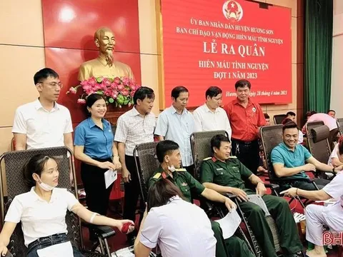 Hà Tĩnh: Huyện Hương Sơn thu về 298 đơn vị máu tình nguyện