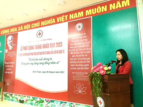 Bình Thuận: Tiếp nhận hơn 8 tỷ đồng tại lễ phát động Tháng Nhân đạo năm 2023