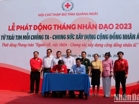 Quảng Ngãi phát động Tháng Nhân đạo 2023