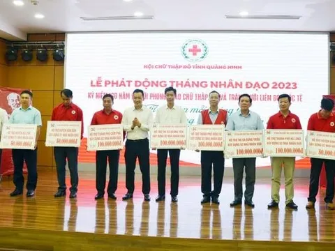 Quảng Ninh: Tổ chức Lễ phát động Tháng Nhân đạo 2023