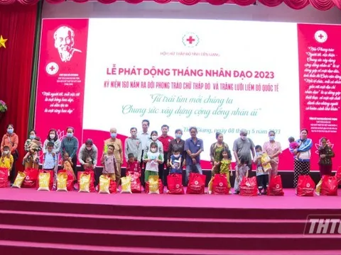Hội Chữ thập đỏ Tiền Giang phát động Tháng Nhân đạo năm 2023