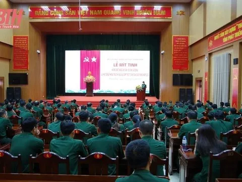 Bộ CHQS tỉnh Thanh Hóa mít tinh hưởng ứng Tháng hành động về an toàn vệ sinh lao động năm 2023