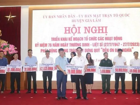 Hà Nội: Huyện Gia Lâm phát động ủng hộ quỹ 'Đền ơn đáp nghĩa'