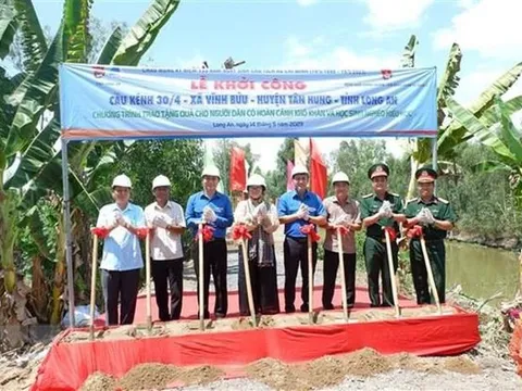 Long An: Công trình cầu dân sinh kỷ niệm 133 năm Ngày sinh Bác Hồ
